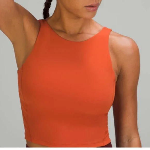 LULULEMON ALIGN high neck tank top canyon orange sz 2 - Picture 4 of 5